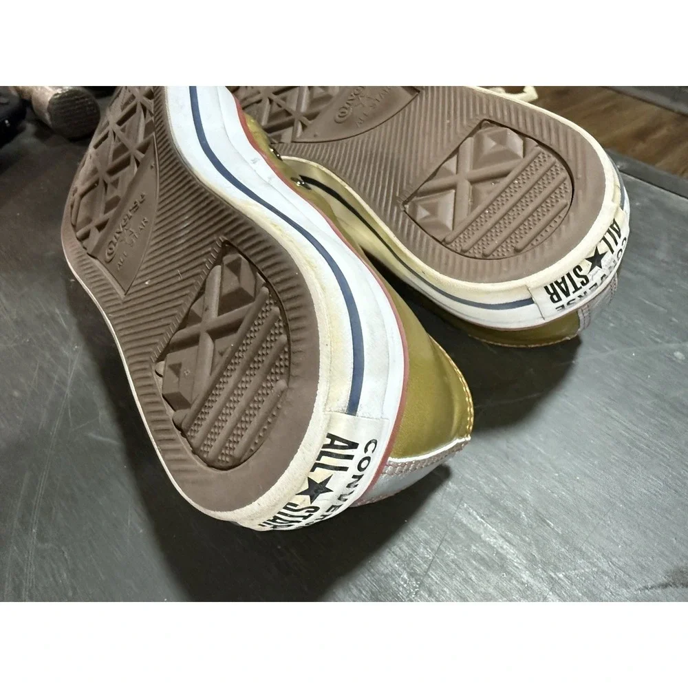 Custom‎ Converse All Star  Metallic Gold - BE KIND Men's Size 10 Women's Size 12